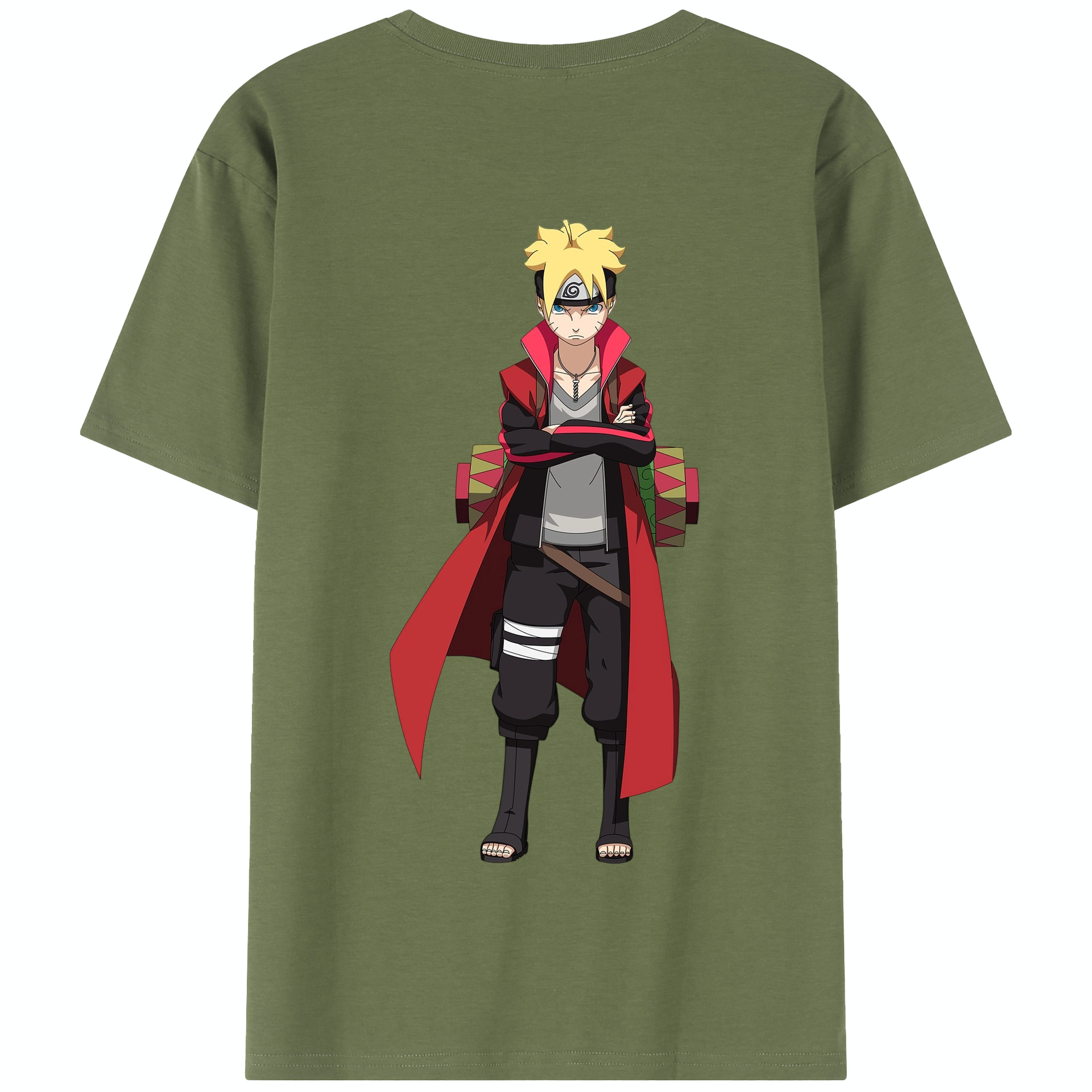 （画像用） NARUTO -ナルト- うずまき ボルト Uzumaki Boruto 綿100％半袖Tシャツ（背面プリント）